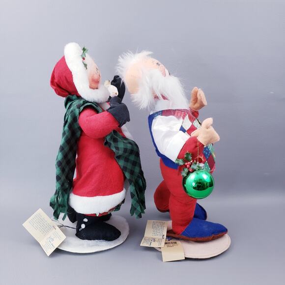Vintage 1997 Annalee 18" Santa Cluas & Mrs Claus Mobilitee Dolls Rare - Picture 5 of 13